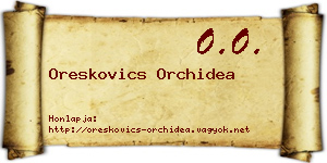 Oreskovics Orchidea névjegykártya